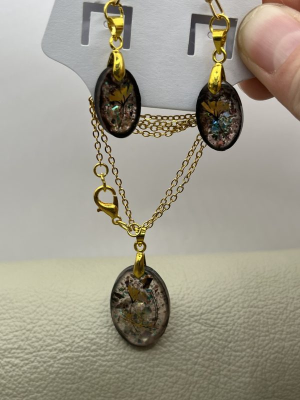 Abalone Shells & Flowers Jewelry Set - Image 7