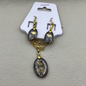Abalone Shells & Flowers Jewelry Set
