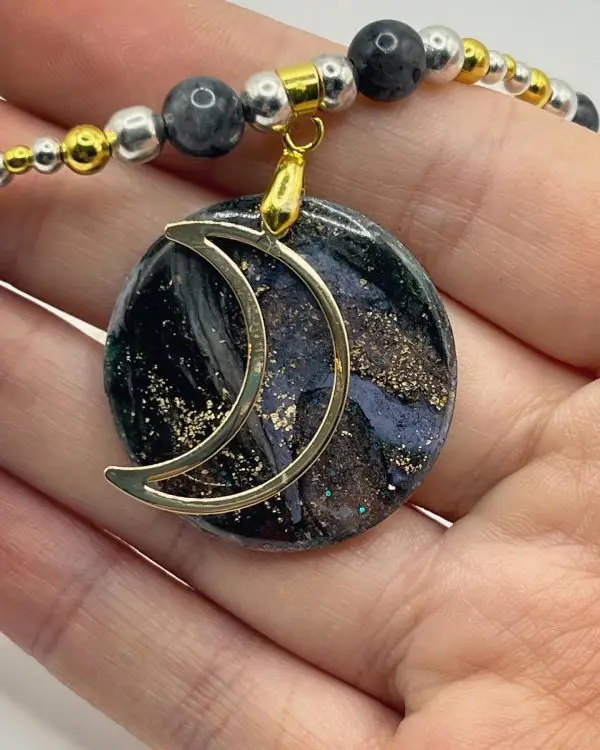Labradorite Moon Necklace - Image 7
