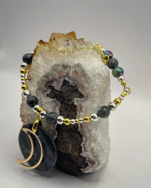 Labradorite Moon Necklace - Image 4