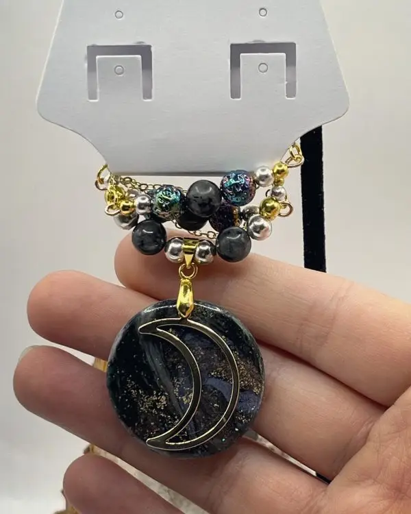 Labradorite Moon Necklace