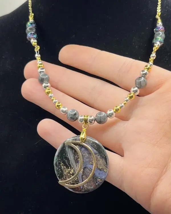 Labradorite Moon Necklace - Image 5