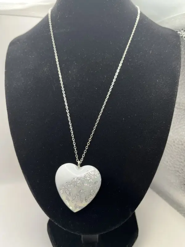 Faux Pearl Druzy Heart - Image 2