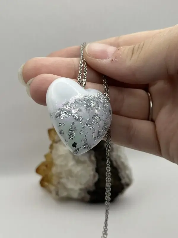 Faux Pearl Druzy Heart - Image 7