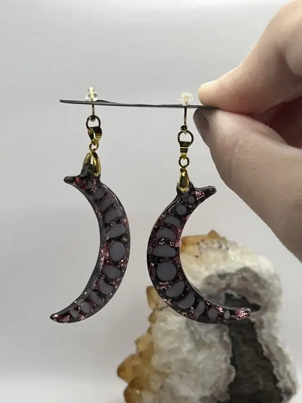 Moon Fazes & Roses Earrings - Image 6