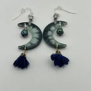 Crescent Moon Dangle Earrings