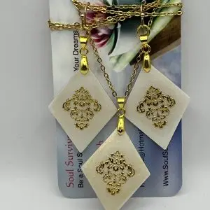 Gold and White Diamond set