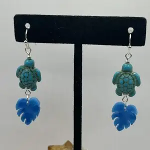 magnesite turtle earrings