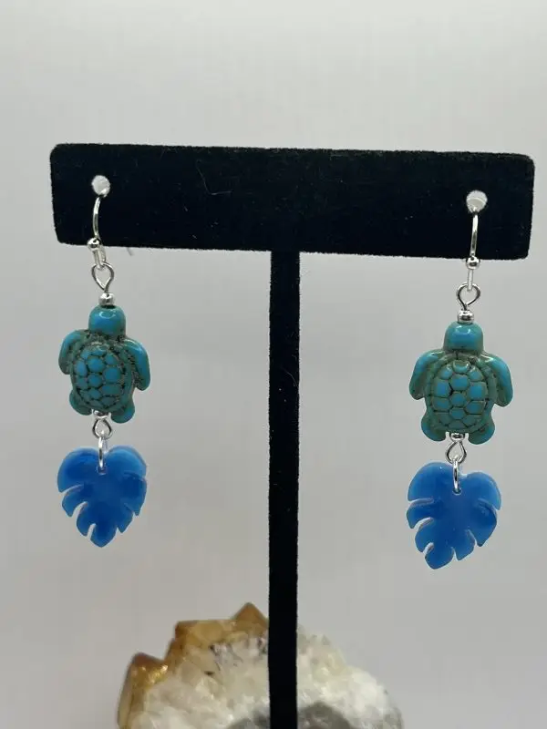 magnesite turtle earrings