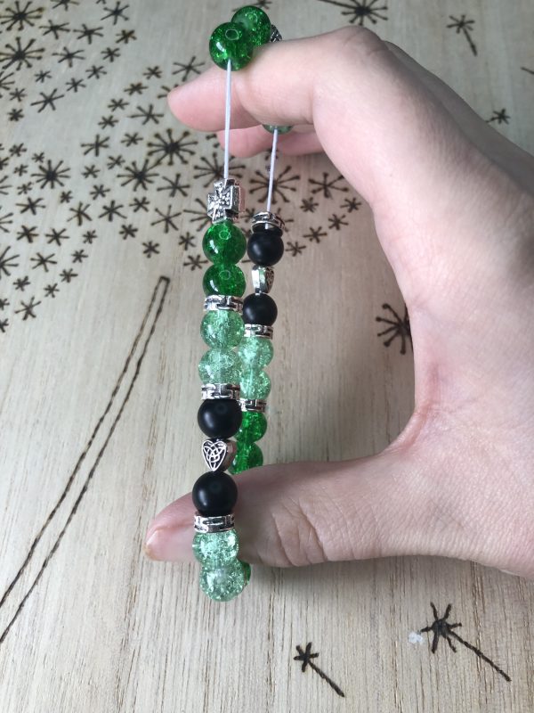 Onyx & Green Stretch Bracelet - Image 6