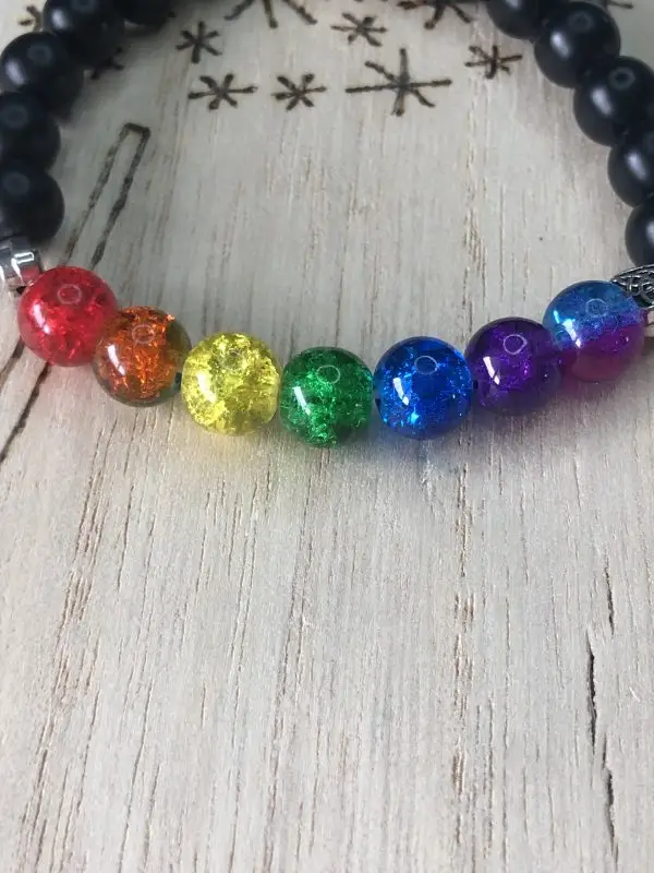 Chakra Onyx Protection Stretch Bracelet - Image 7