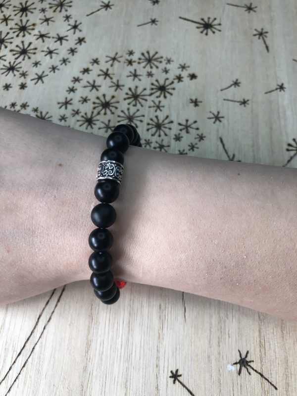 Chakra Onyx Protection Stretch Bracelet - Image 6
