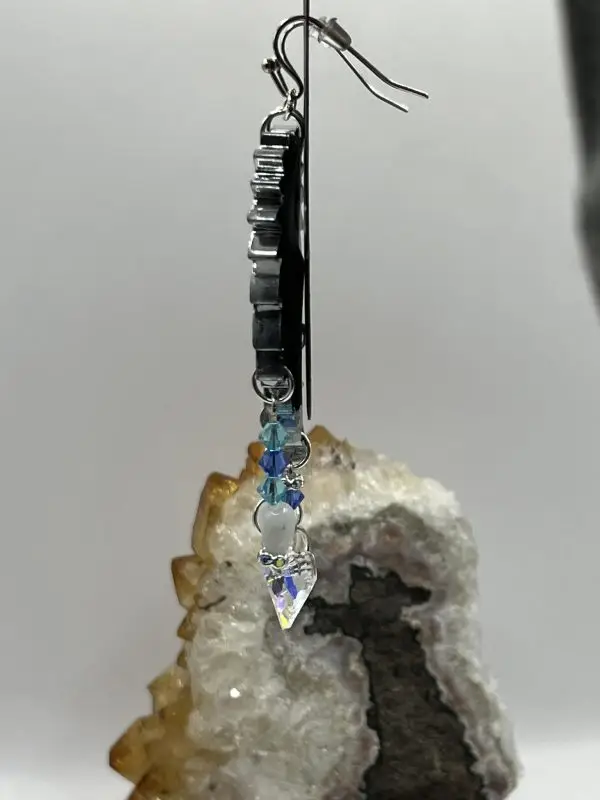 Swarovski Moonstone Dark Angel Wing Earrings - Image 14