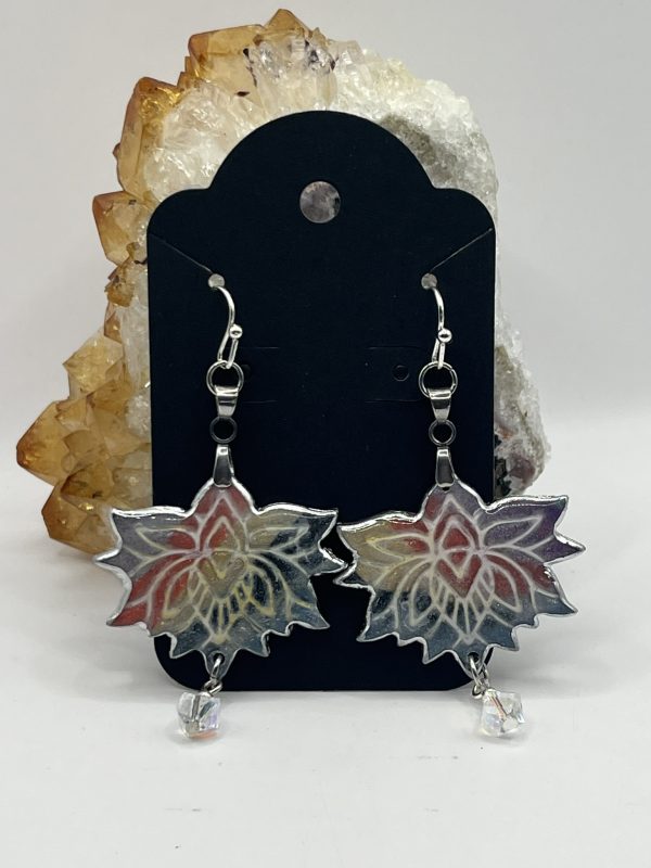 Swarovski Lotus Flower Earrings - Image 8