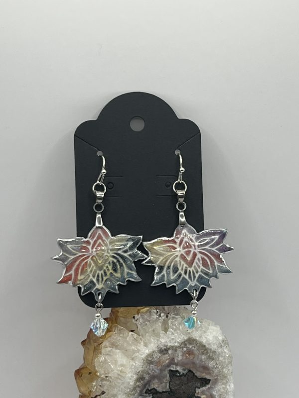 Swarovski Lotus Flower Earrings - Image 7