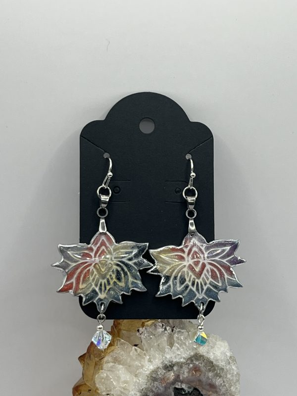 Swarovski Lotus Flower Earrings - Image 6