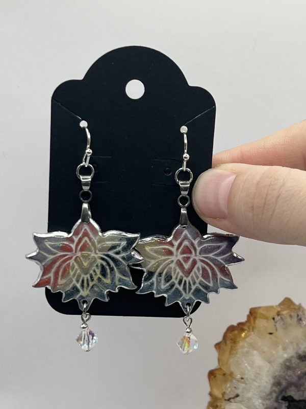 Swarovski Lotus Flower Earrings - Image 5