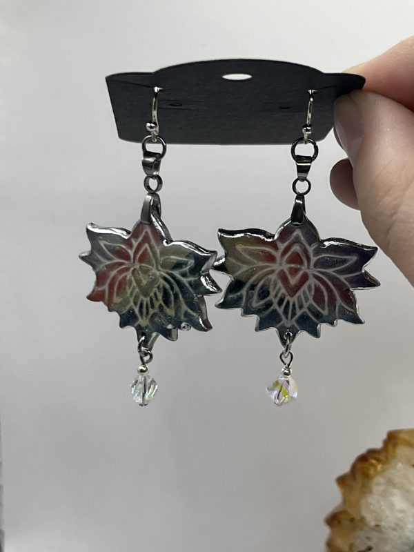 Swarovski Lotus Flower Earrings - Image 4