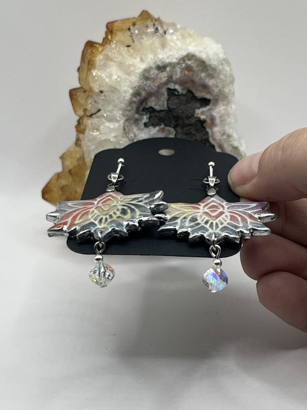 Swarovski Lotus Flower Earrings - Image 3