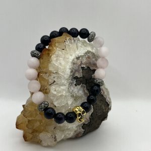 Protect Thine Self Rose Quartz & Blue Goldstone Bracelet