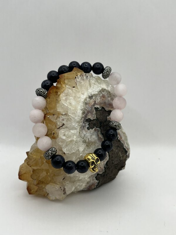 Protect Thine Self Rose Quartz & Blue Goldstone Bracelet