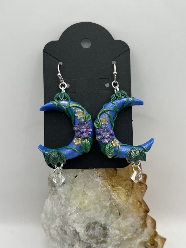 Blue Midnight Garden Earrings - Image 2