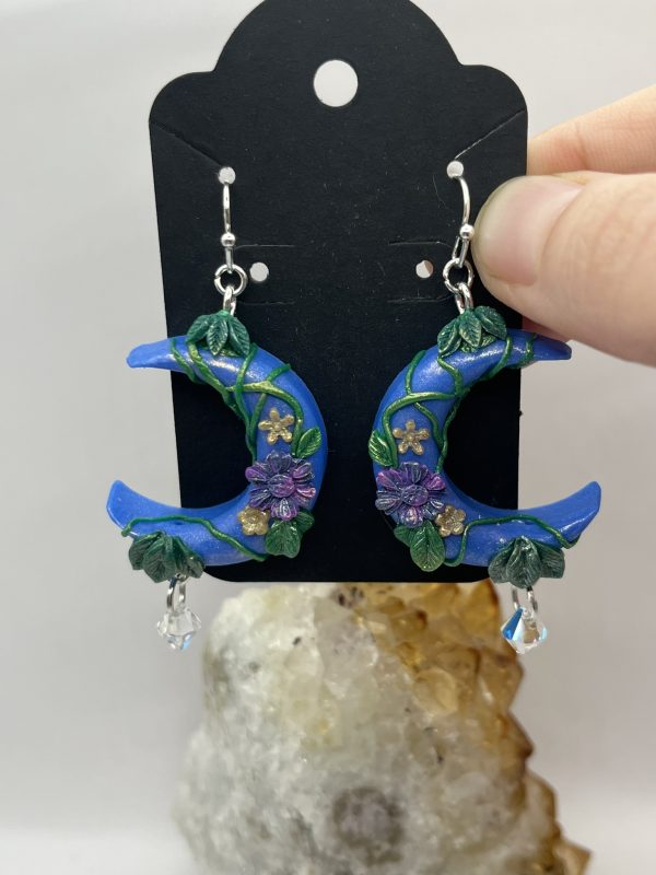 Blue Midnight Garden Earrings - Image 3