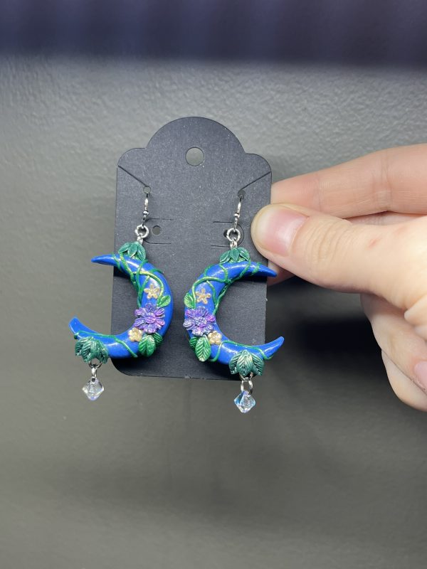 Blue Midnight Garden Earrings - Image 6