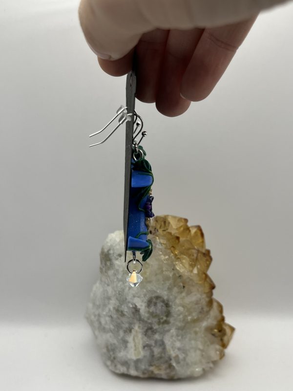 Blue Midnight Garden Earrings - Image 8