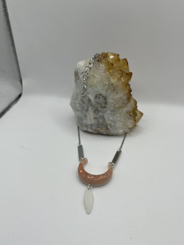 Crescent Moon & Feathers Necklace - Image 13