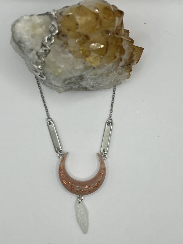 Crescent Moon & Feathers Necklace - Image 12
