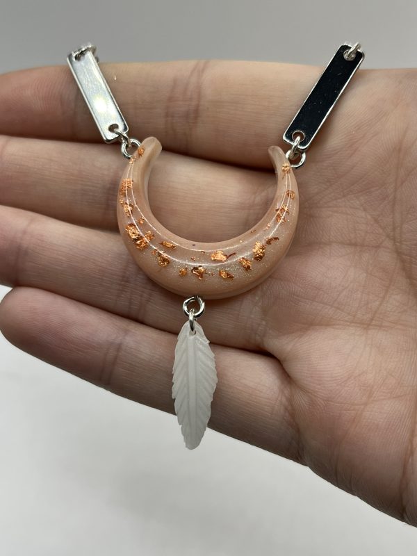 Crescent Moon & Feathers Necklace - Image 7