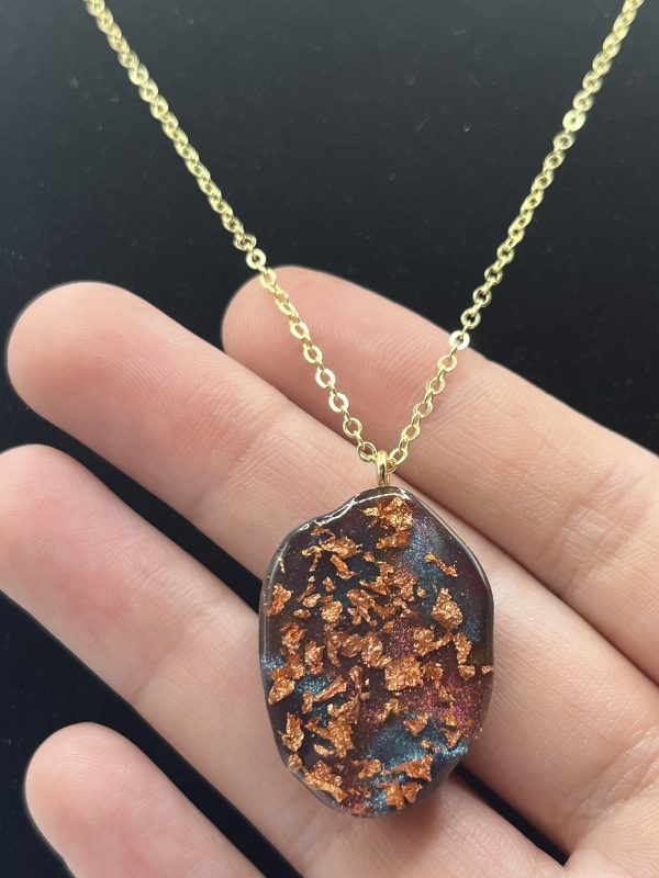Two-Toned Gold Cat Eye Necklace - Image 4