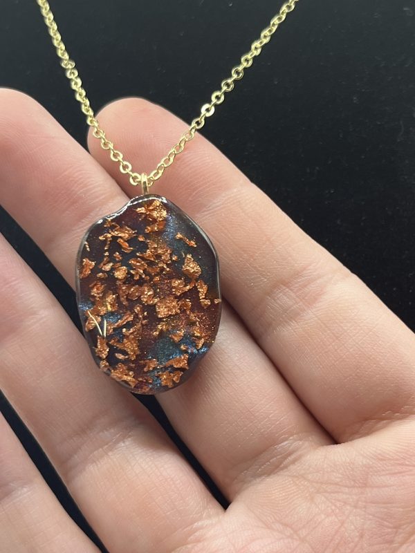 Two-Toned Gold Cat Eye Necklace - Image 5