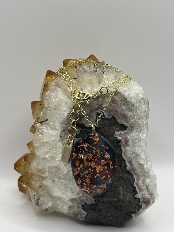 Two-Toned Gold Cat Eye Necklace - Image 9
