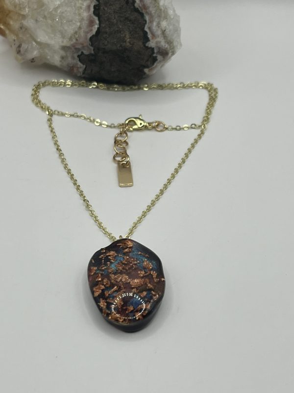 Two-Toned Gold Cat Eye Necklace - Image 14