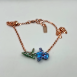 Purple/Blue minimalist Iris necklace