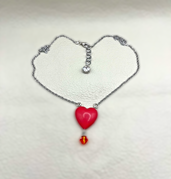 Red Heart Necklace - Image 2