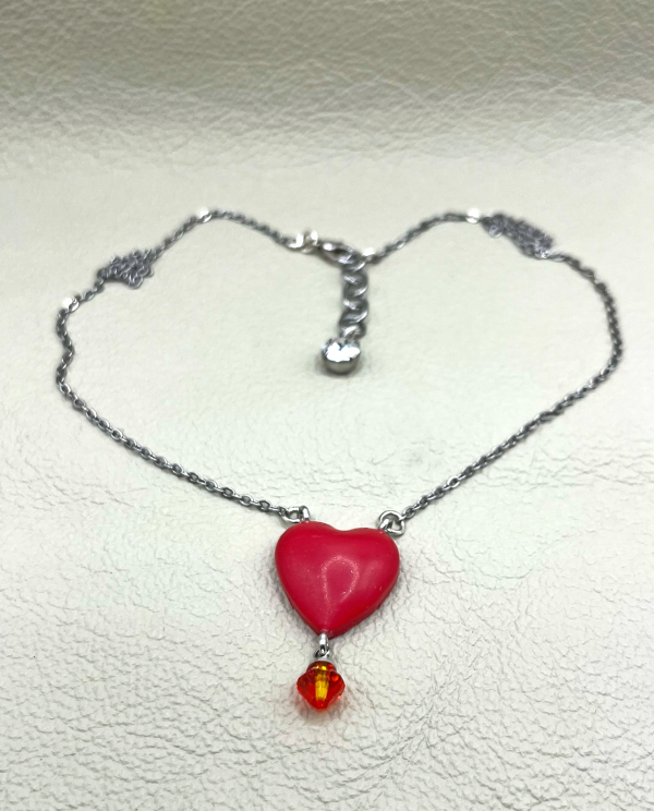 Red Heart Necklace - Image 3