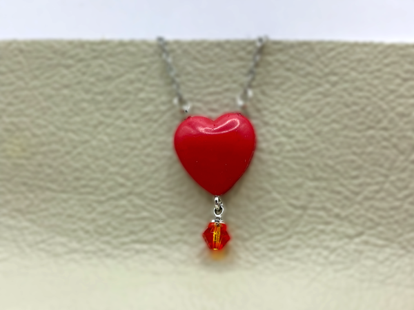 Red Heart Necklace - Image 6