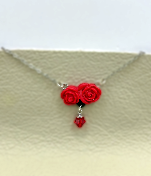 Red Rose Minimalist Necklace - Image 3