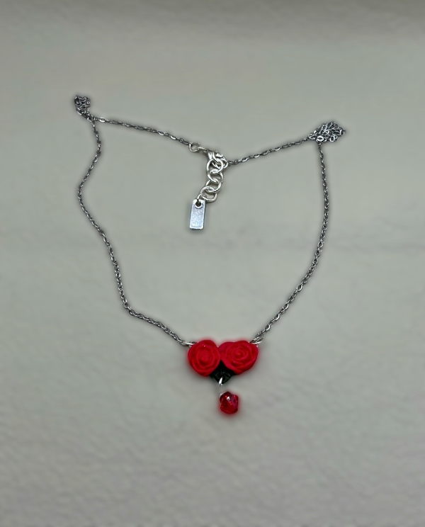 Red Rose Minimalist Necklace - Image 2