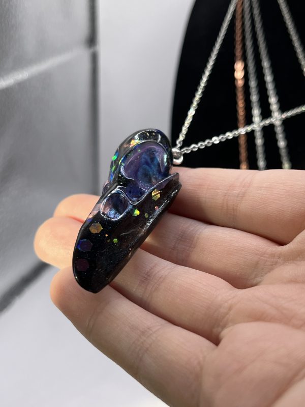 Stary Night Raven Skull Necklace - Image 2