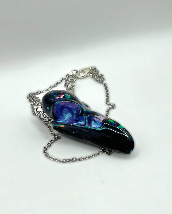 Stary Night Raven Skull Necklace - Image 9