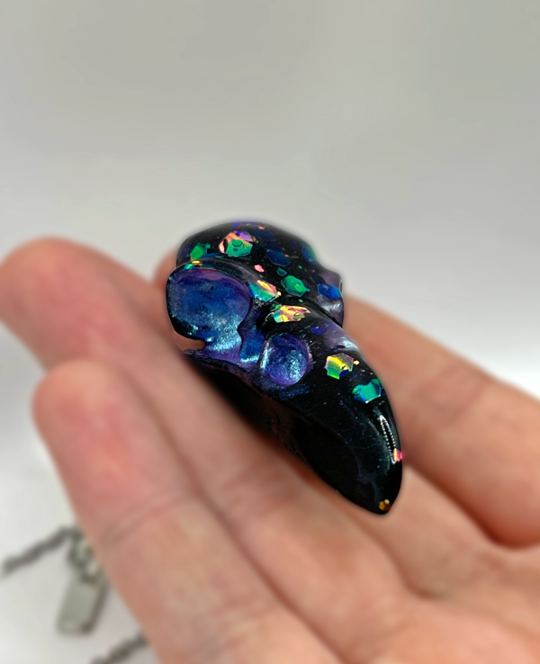 Stary Night Raven Skull Necklace - Image 5