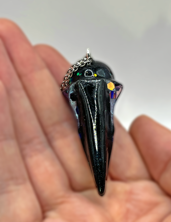 Stary Night Raven Skull Necklace - Image 4