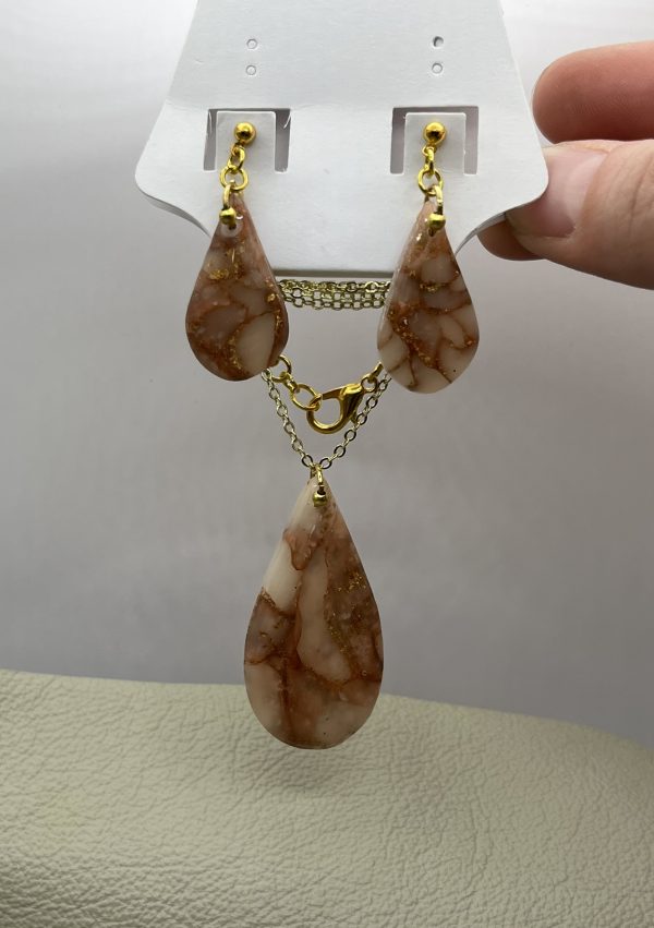 Faux Agate Teardrop Set - Image 3